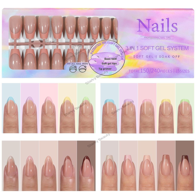 nail art wearable nail art French seamless wearable nail art detachable nail art fake nail art