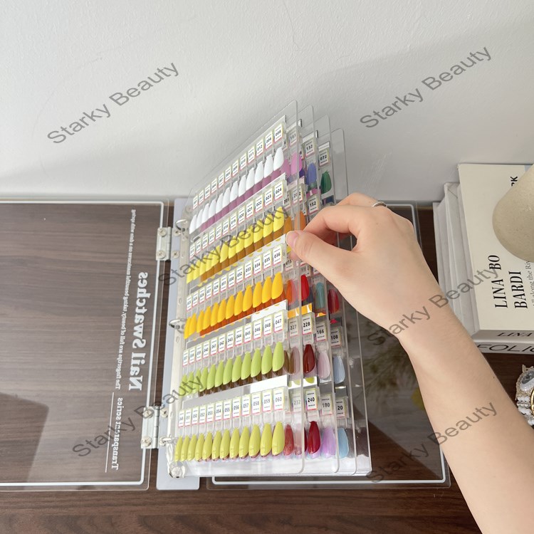 Acrylic Nail Color Palette Display Booklet Large Thickened Nails Storage Book