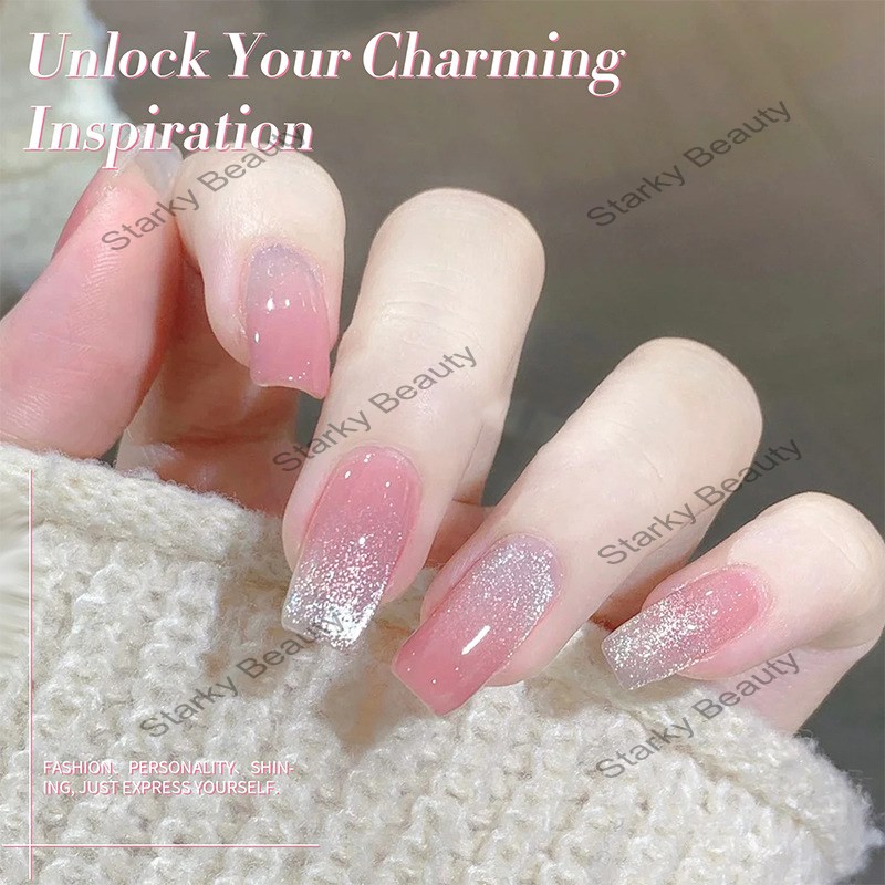 New Style 9D Starry Sky Cat Eye Gel Glass Bead Cat Eye Gel Polish