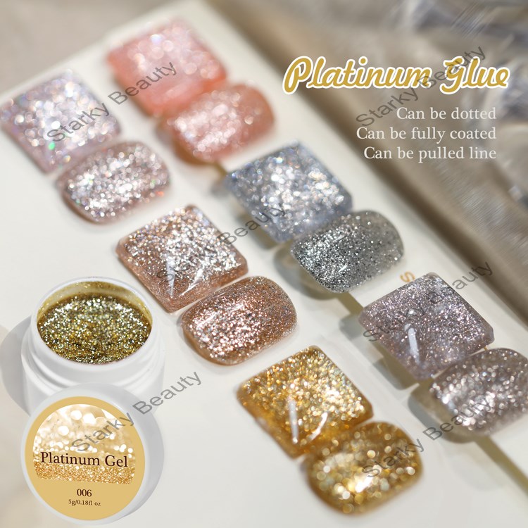 2025 High density platinum adhesive new nail gold silver platinum can be liner or drawn