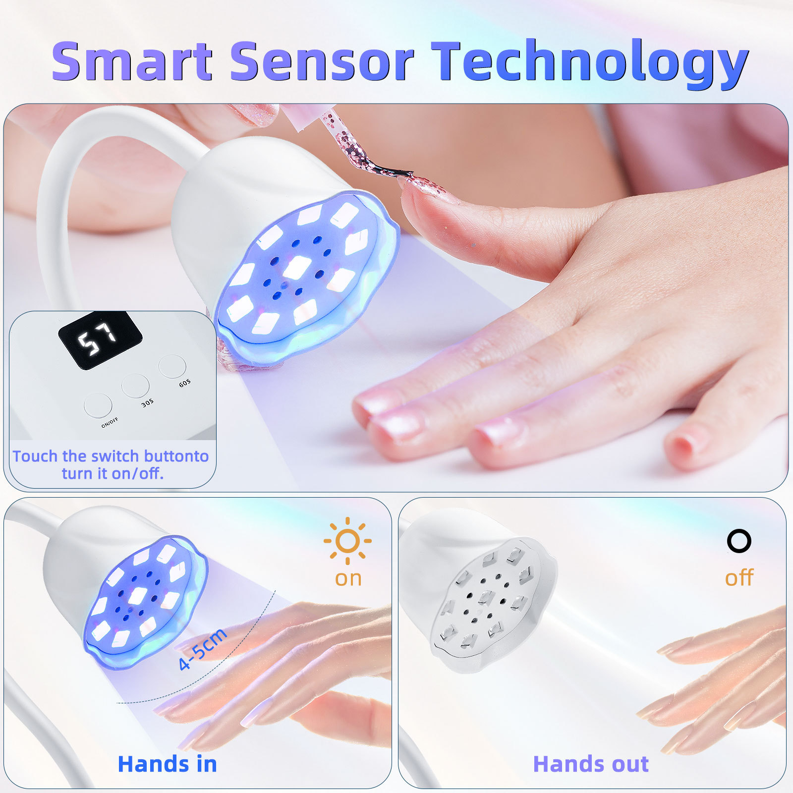 nail lotus phototherapy light portable usb non black hand speed drying phototherapy machine