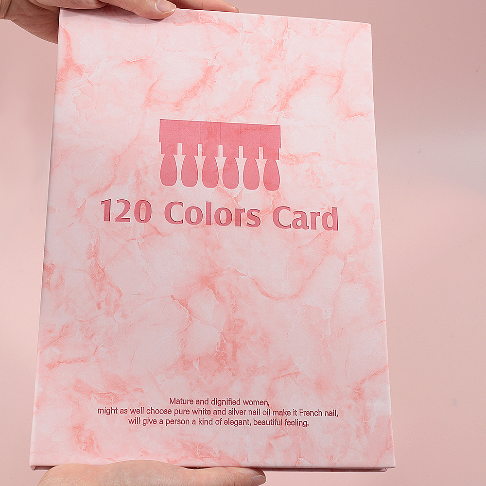 wearing armor display book, nail art style collection book,  magnetic 120 color card