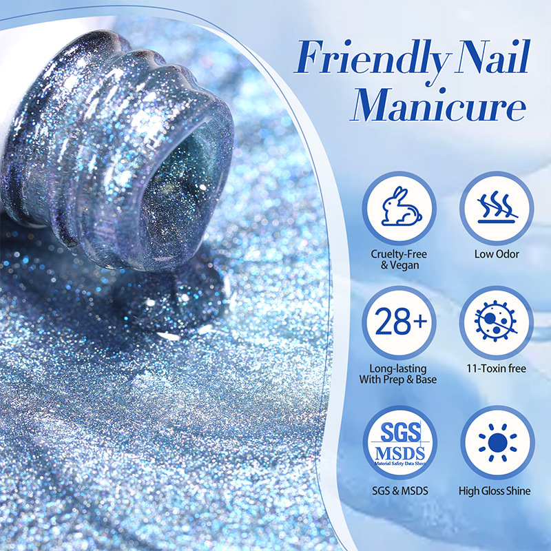 new style 9d starry sky cat eye gel glass bead cat eye gel polish