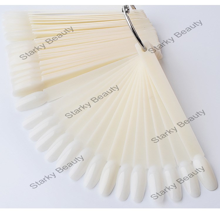 oval plastic nail art color chart display 50tips