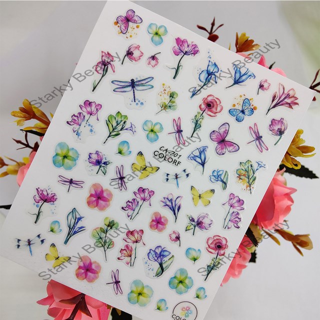 Spring Flower nail art stickers