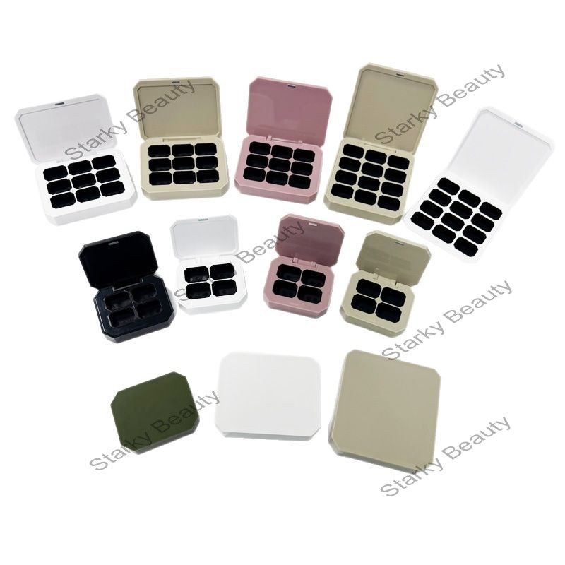 small Capacity eye shadow nail polish Solid Nail Enamel Gel Box Portable Plastic