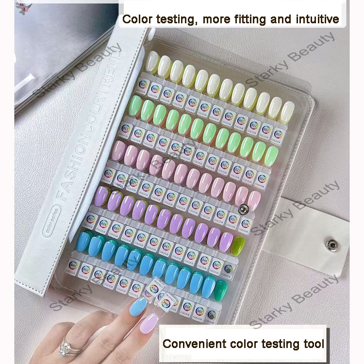 Single Magnetic Nail Gel Color Try-on Tool Nail Color Storage Book  Comparison Color Card