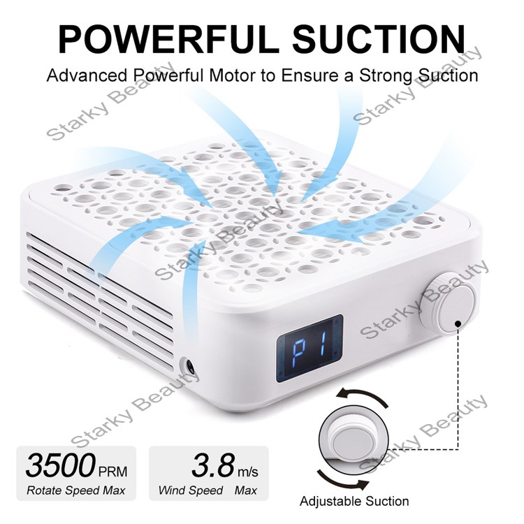 Nail Dust Remover Strong Suction 3500PRM Nail Vacuum Cleaner for Manicure with Removable Filter