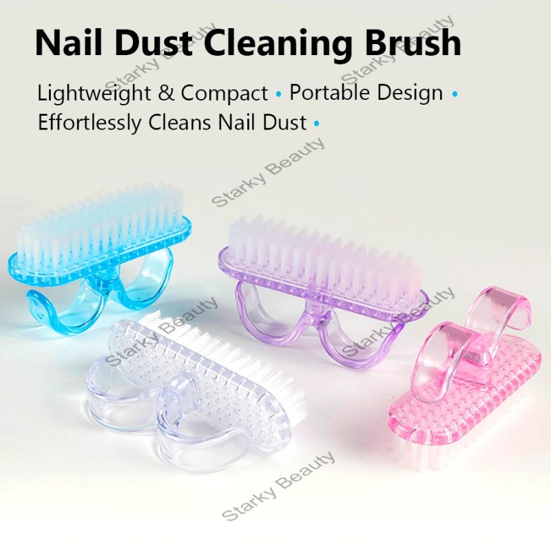 Multi-Functional Acrylic Ergonomic Handle Design Nail Cleaning Brush
