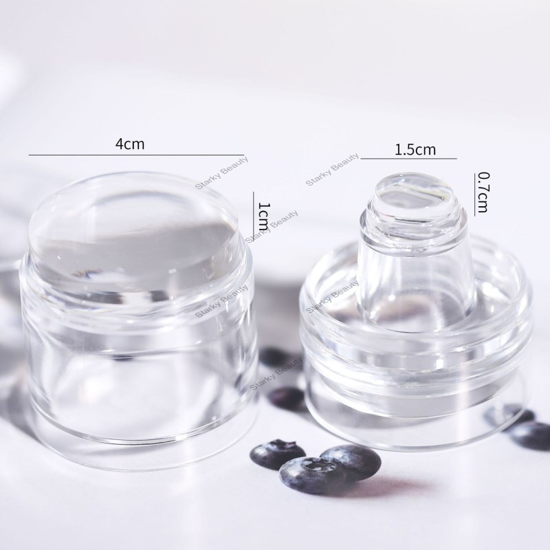 New Nail Sandwich Seal 3 in 1 Silicone Transparent Nail Art Stamper