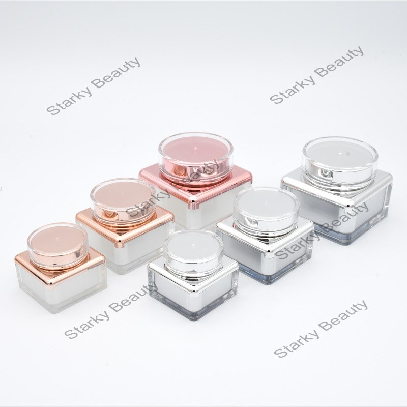 5g Silver Acrylic Cream Bottle 30g Empty Bottle 15g Skincare Cosmetics Distribution Bottle