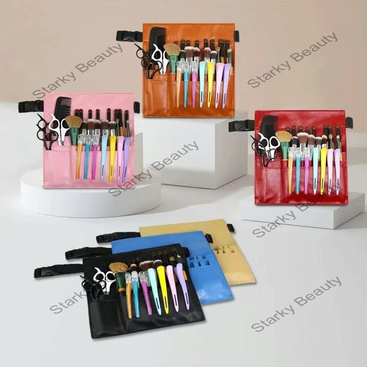 One sided waist bag makeup artist brush bag and makeup portable outdoor makeup bag