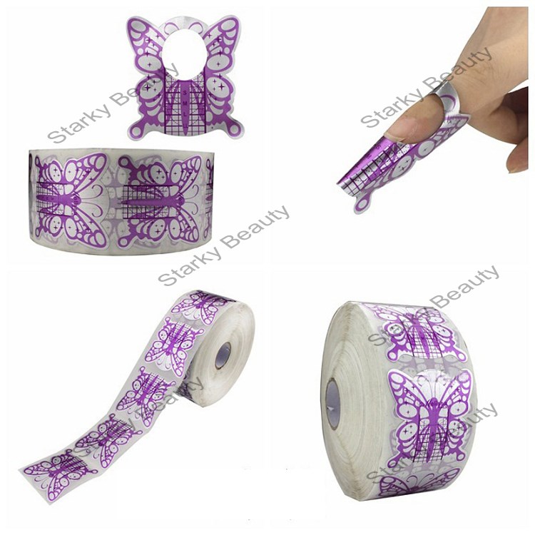 Butterfly Paper extension holder ,500/100pcs Nail form