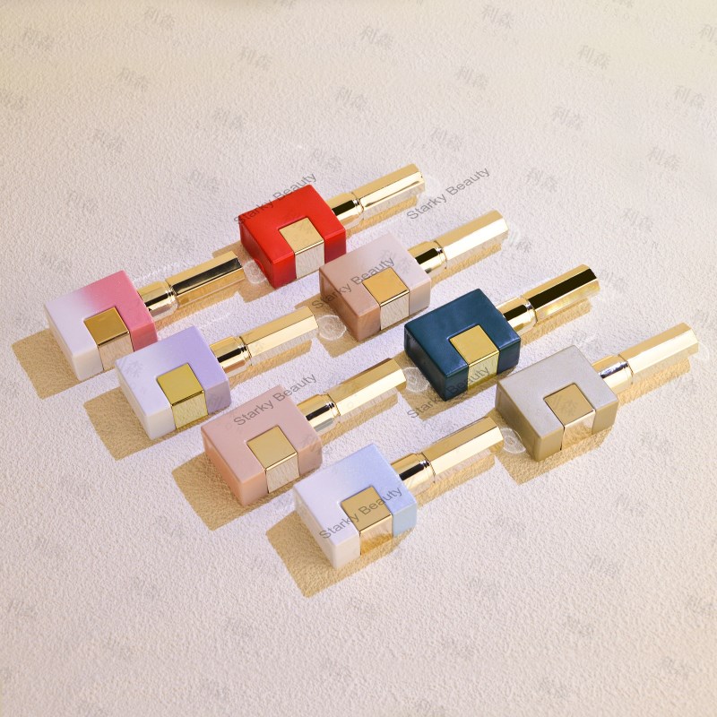 nail polish bottle 12ML red green champagne gold patch metal nail polish bottle