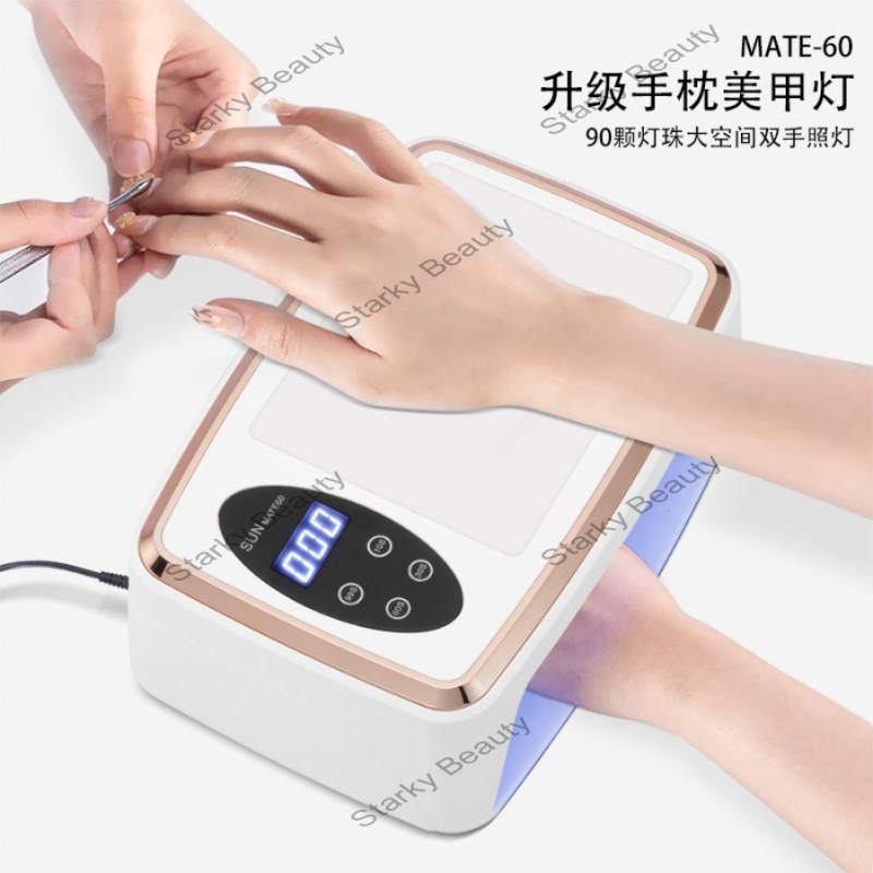 wearable nail lamp, hand pillow phototherapy lamp, dual hand nail baking lamp, UV curing lamp