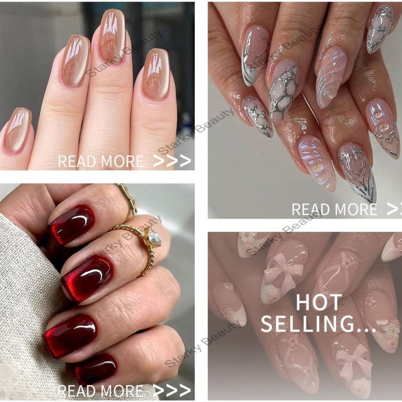 Cherry Pink French Wearing Armor 3D Bow Nail Art Star Love Wearing Armor