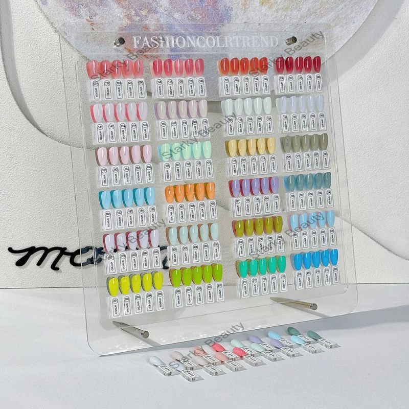 Nail Color Comparison Large Color Plate Detachable and Color Testing Acrylic Display Stand
