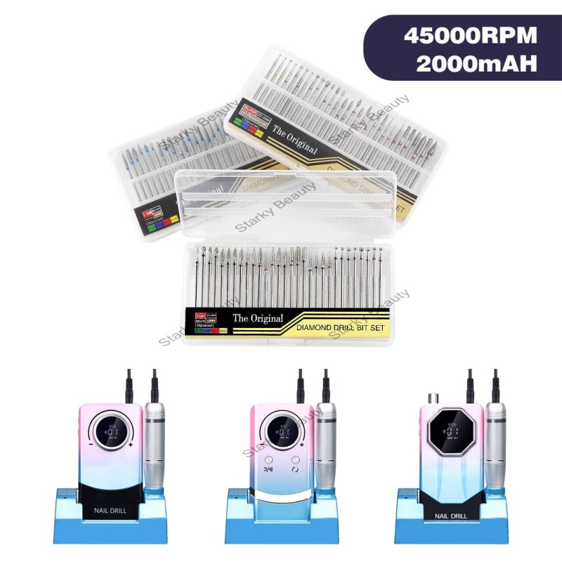 professional polishing machine 45000 RPM battery portable electric nail polish remover