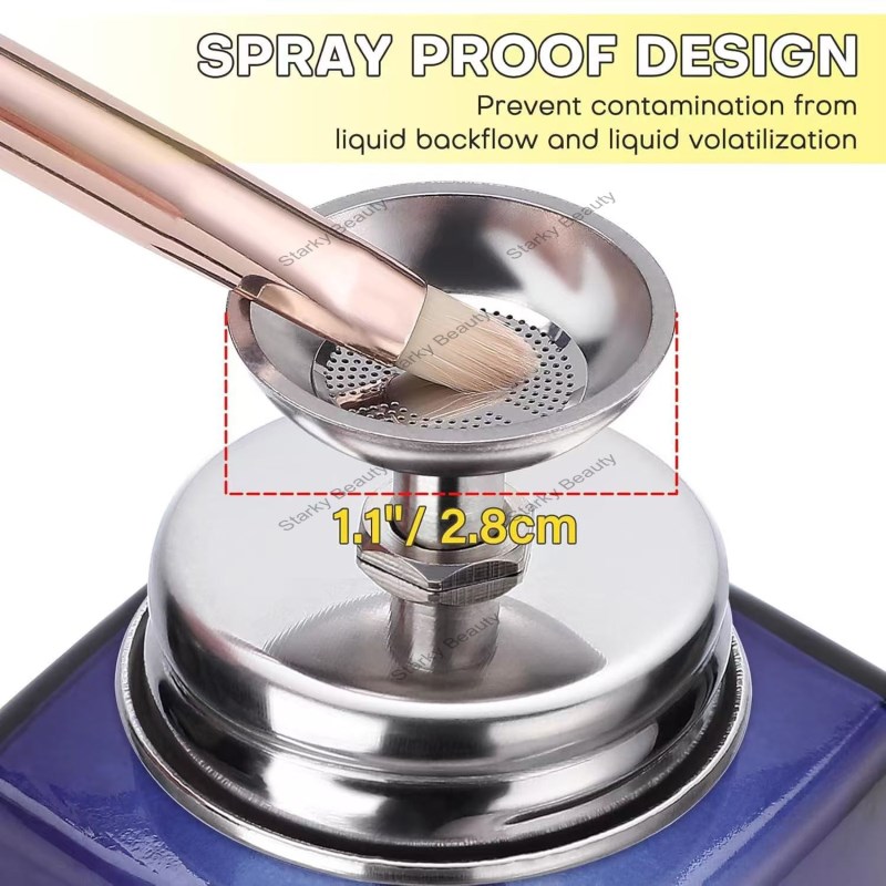 Nail Glass Pressing Bottle, Alcohol Bottle, Splash proof, Corrosion proof, Transparent Nail Removal