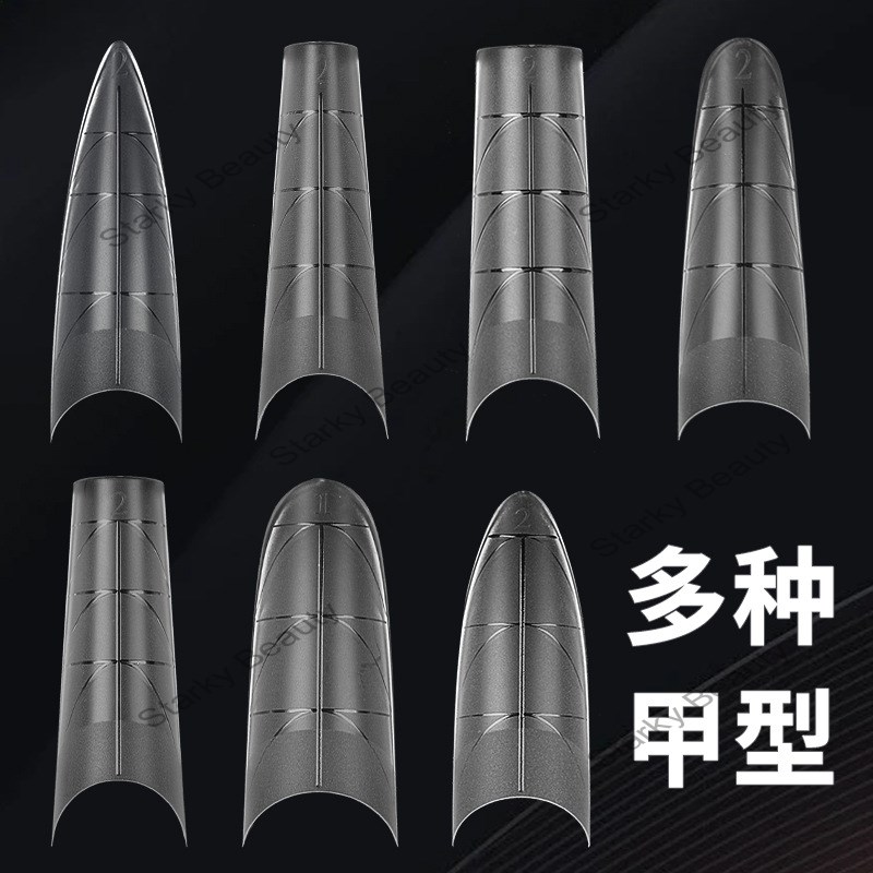 Ultra thin, traceless, scratch free, extended frosted semi adhesive with scale fake nail plate
