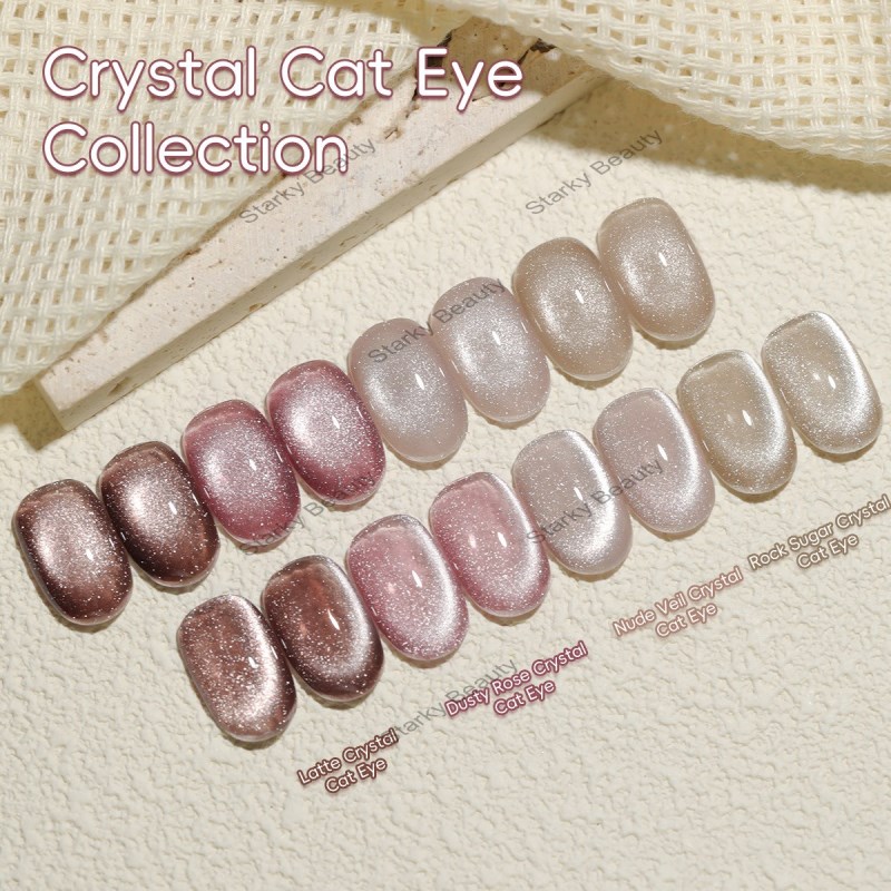 Crystal Cat Eye Series Nail Oil Glue 2025 New Latte Crystal Cat Eye Nail Salon Special gel