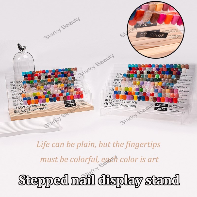 Nail Color Card Board Acrylic Display Board Nail Polish Gel Wearing Nail Sample Storage Display