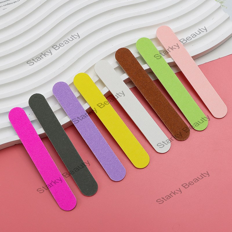 Short Mini Nail File Color Woodskin File Small Rubbing Strip Wearing Nail Polishing Strip