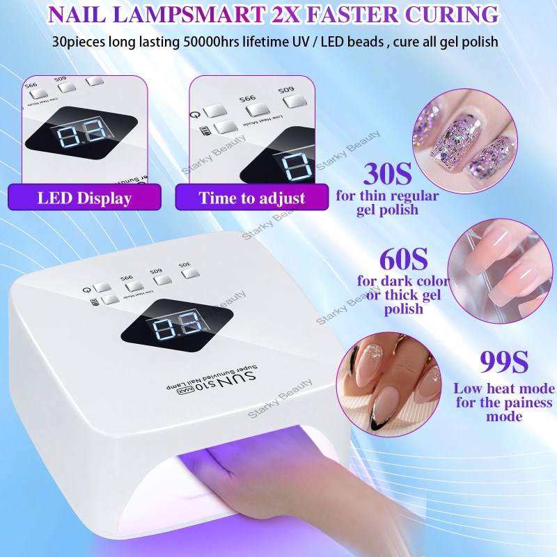Rechargeable Nail Light Therapy Machine Portable Wireless Battery Nail Sun Light