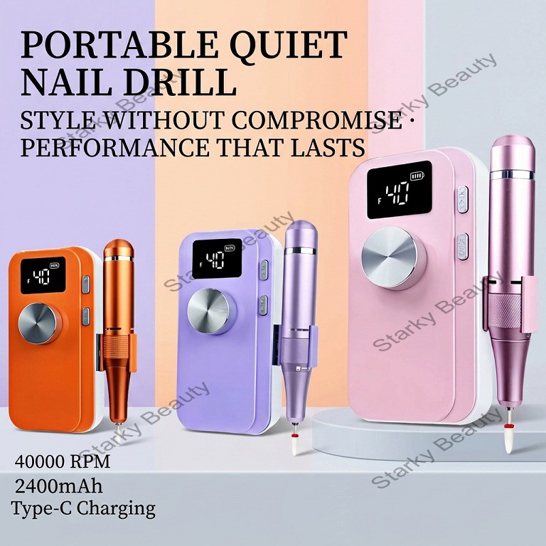 Nail Art Grinding Machine, Portable Rechargeable Nail Buffer, Special for Nail Salons, Dead Skin Rem