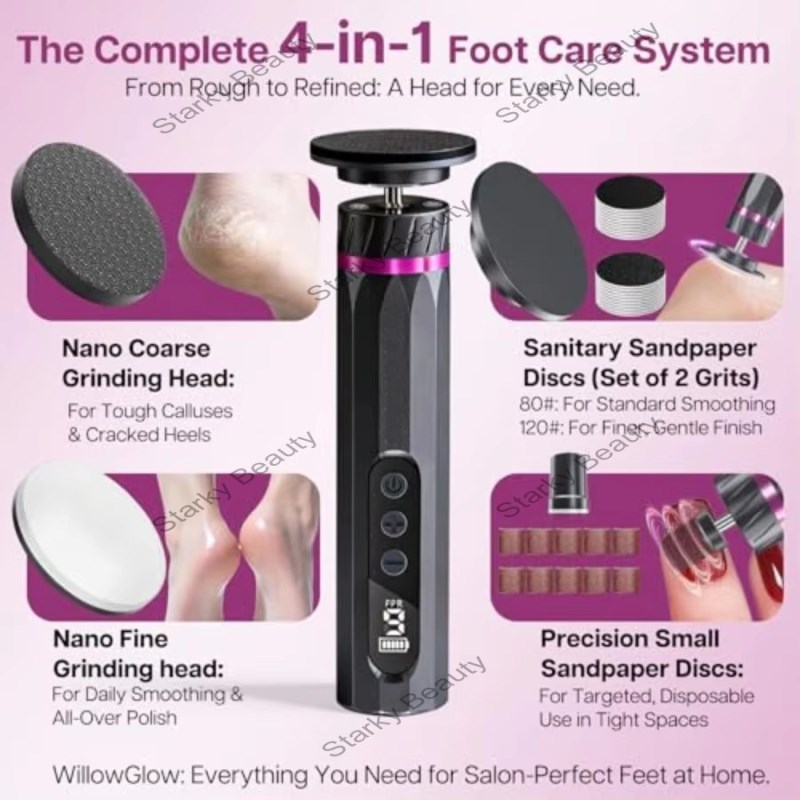 Foot Grinding Automatic 2-in-1 Dead Skin, Callus, and Cutin Removal 9-level Grinding
