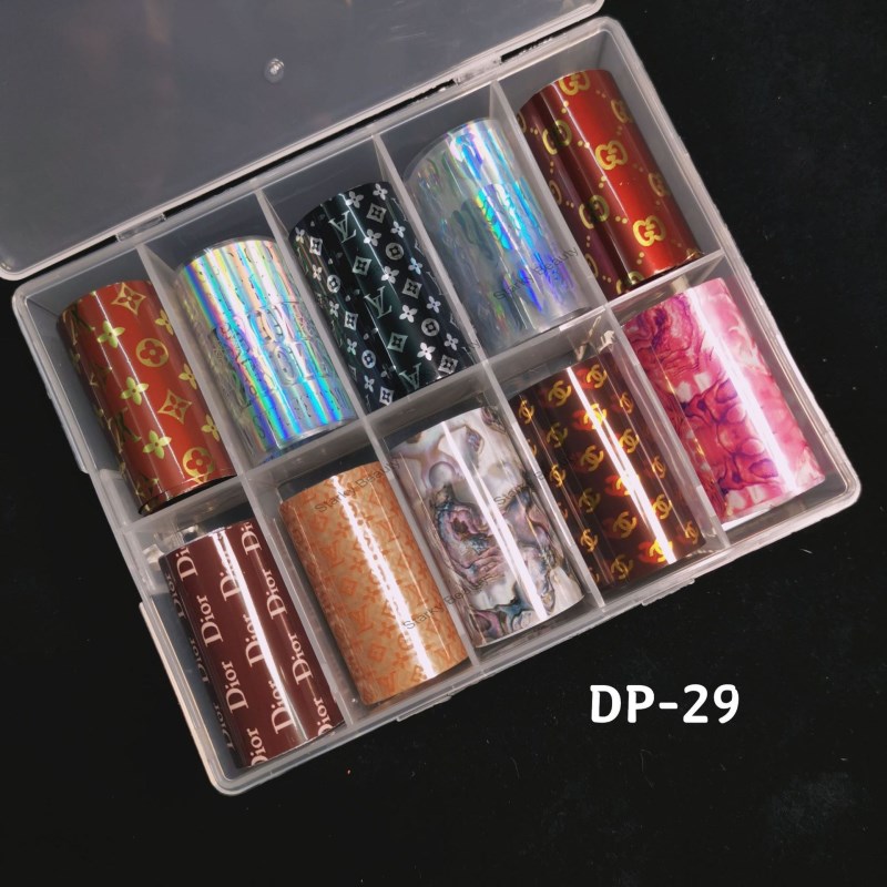 Big Brand Nail Art Starry Sky Paper LV Nail Starry Sky Paper Transfer Pape