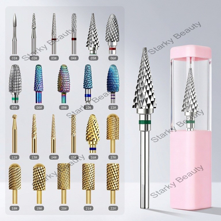 High quality tungsten steel titanium plated polishing tool for nail art, nail art adhesive remover g