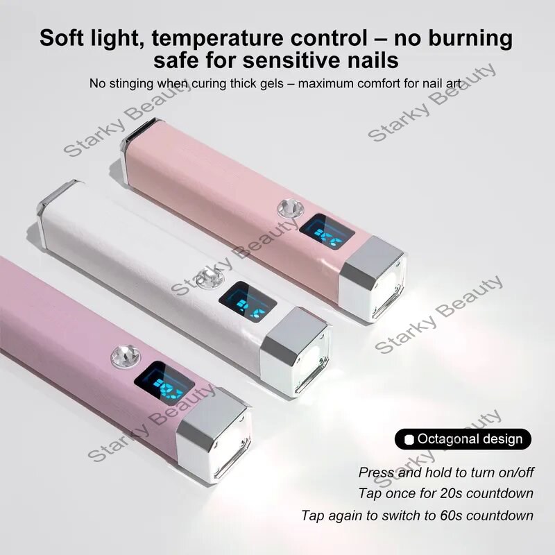 Professional High Power Mini AI Sensor Cordless UV Nail Lamp Portable Handheld LED Dryer