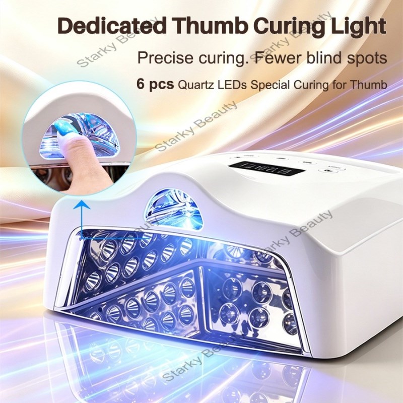 High Powder 128w Cordless Nail Lamp ,Special Curing for Thumb 2 in 1 Rechargeable Uv Led Nail Lamp