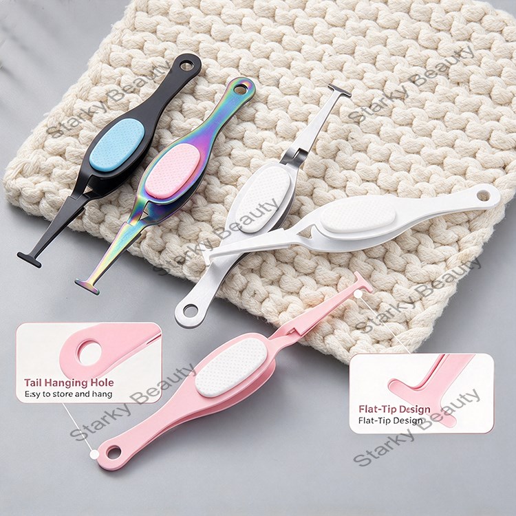 False eyelash tweezers, hand tools, stickers, flat head stainless steel clips