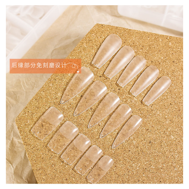 2023 flat nail special high semi-attached nail plate matted non-engraved flat tips 240 pieces