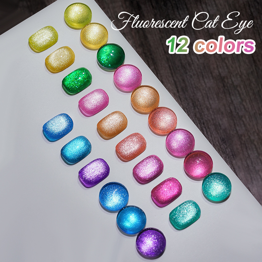 fluorescent cat eye nail art new popular crystal cat eye versatile cat eye adhesive polarized nail a
