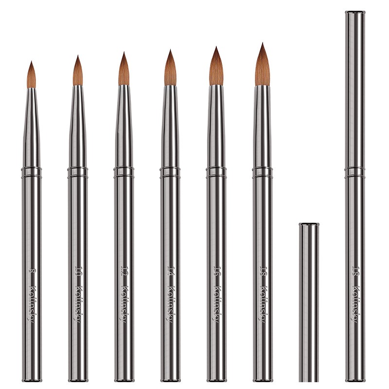 metal rod pure mink hair nail polish crystal pen siberian kolinsky