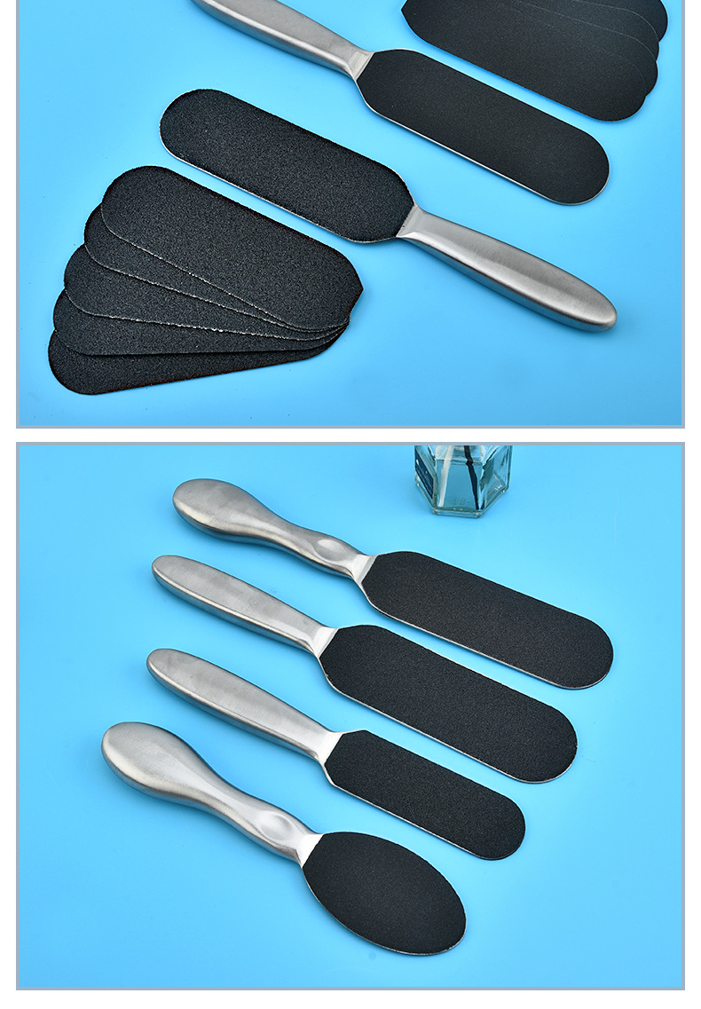 stainless foot file with refill frits