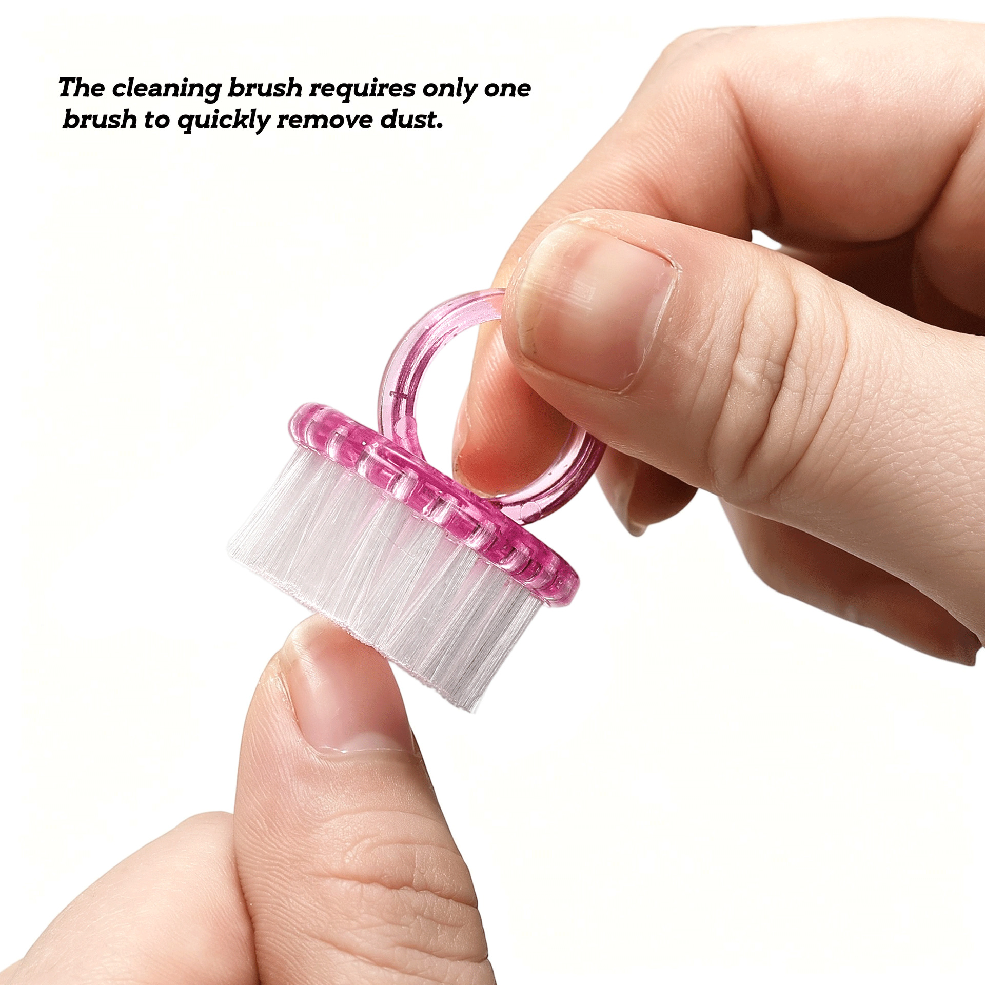 new nail tool macaron round head cleaning brush plastic nail brush dust removal