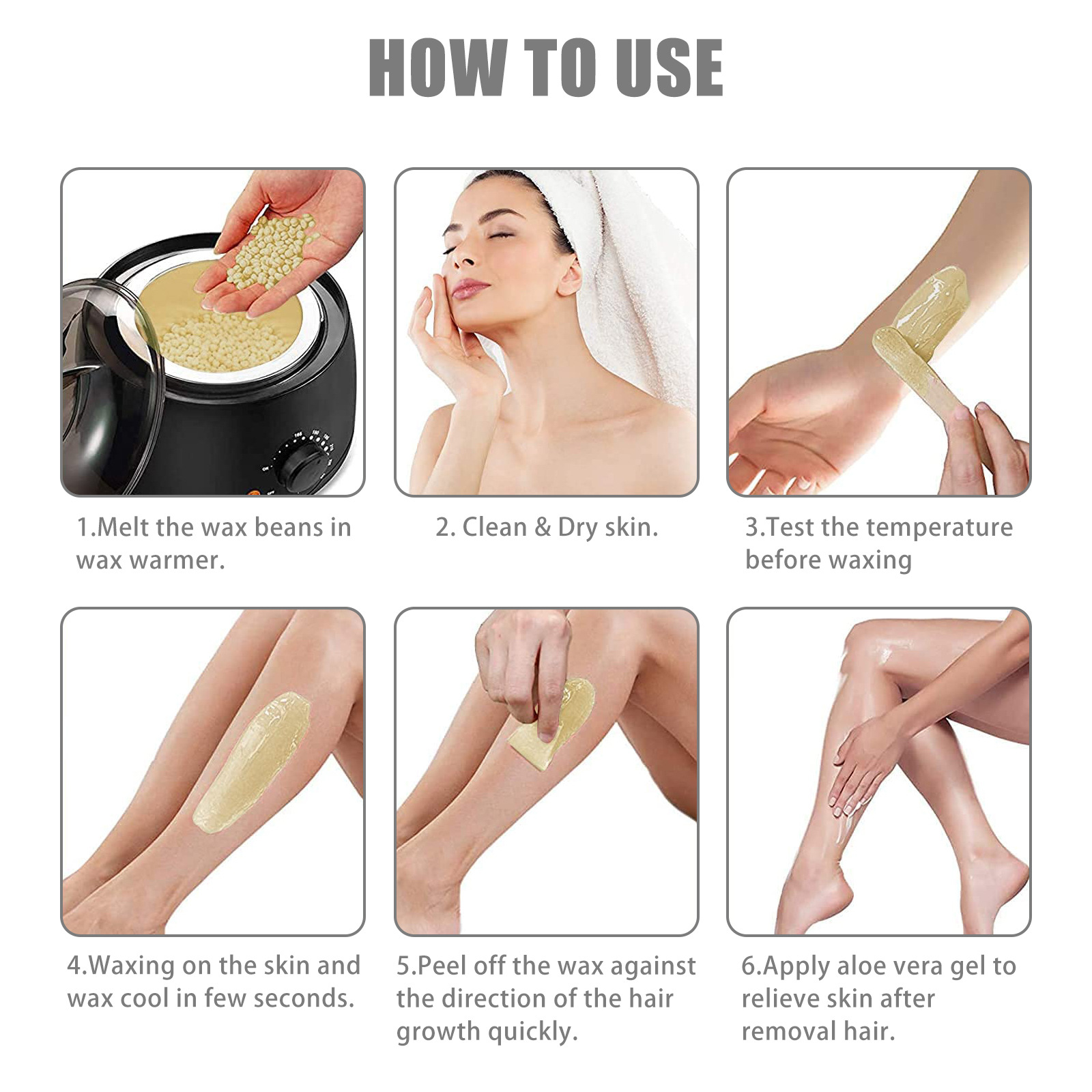new square hair removal and wax melting machine knob high power hot wax machine