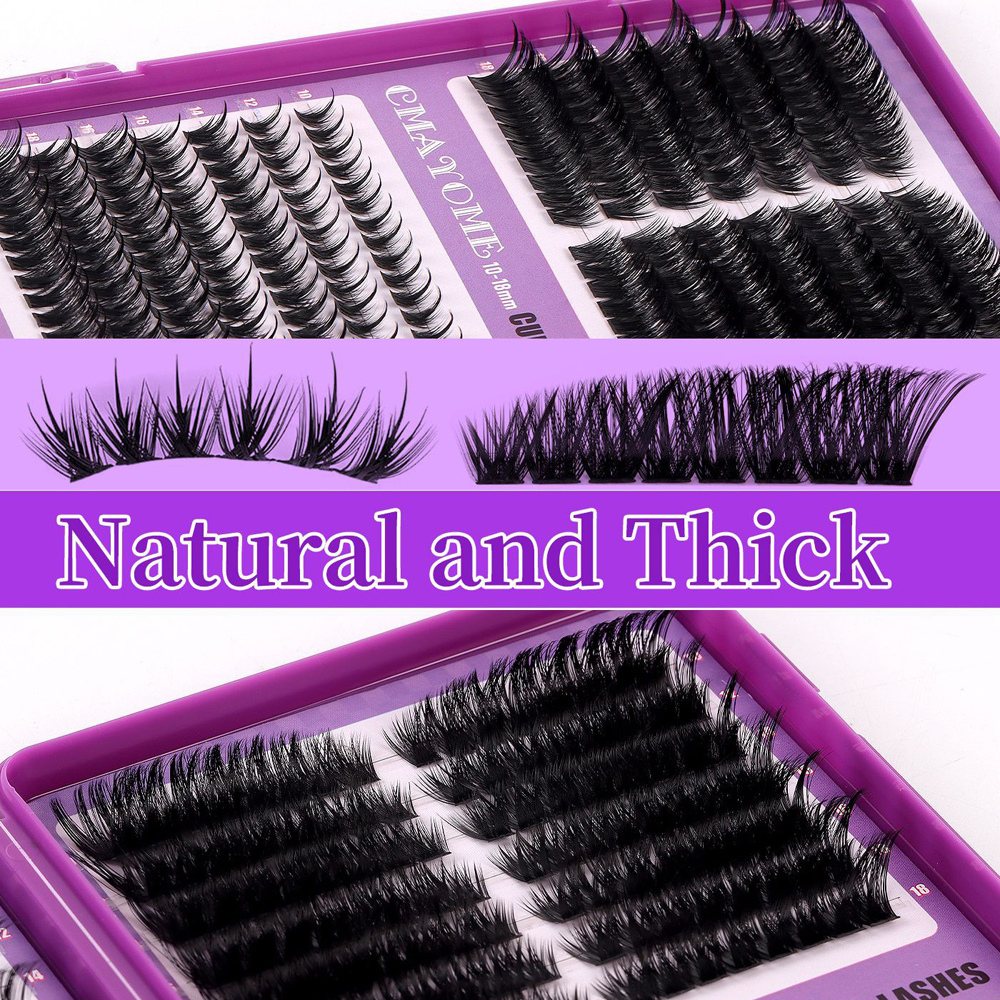 mixed false eyelash set 532 pieces, single piece, fluffy and dense, segmented false eyelash