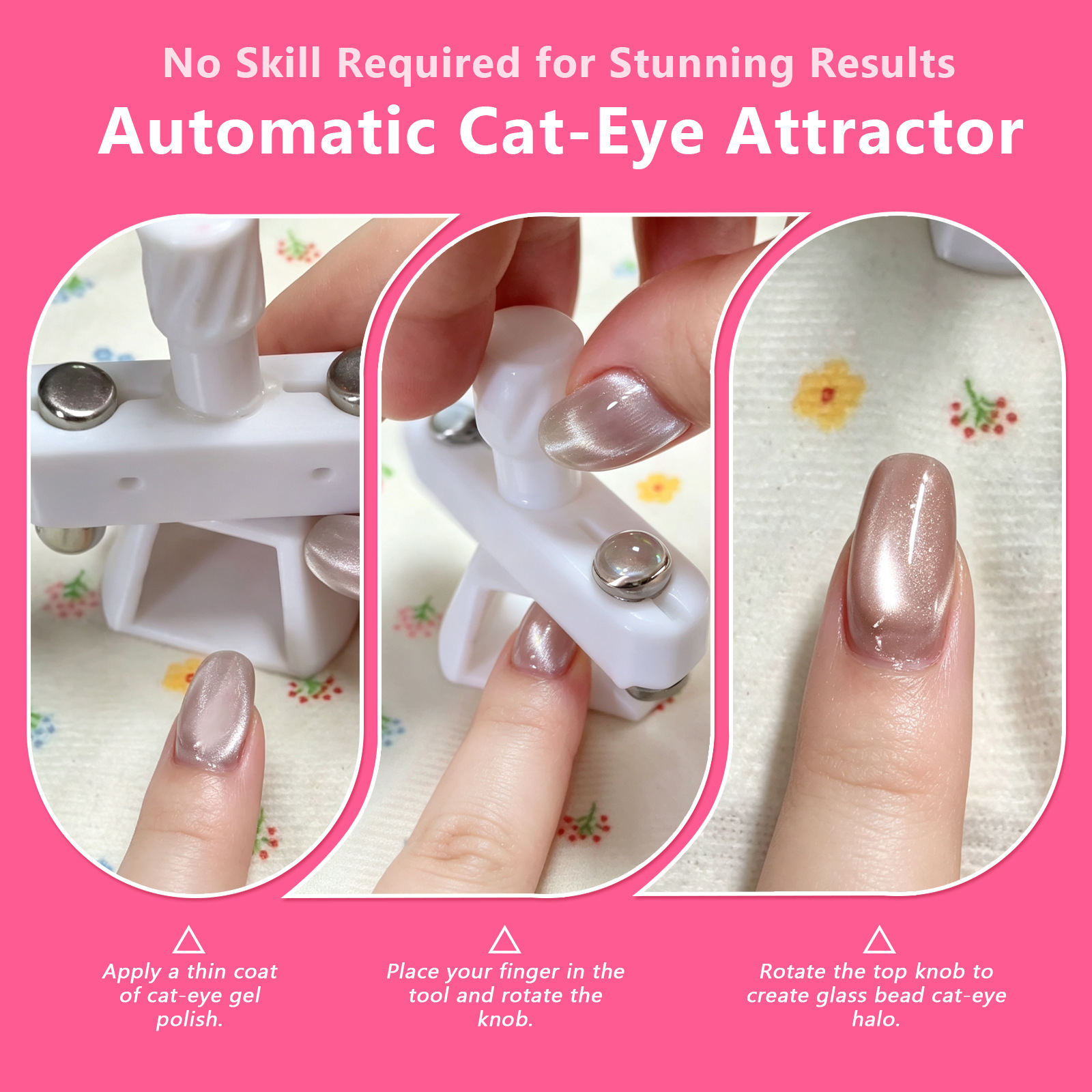 glass bead rotating cat eye magnet automatically draws 3d cat eye magnet in seconds