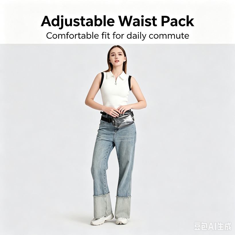 waterproof waist bag outdoor transparent wallet pvc adjustable storage crossbody bag