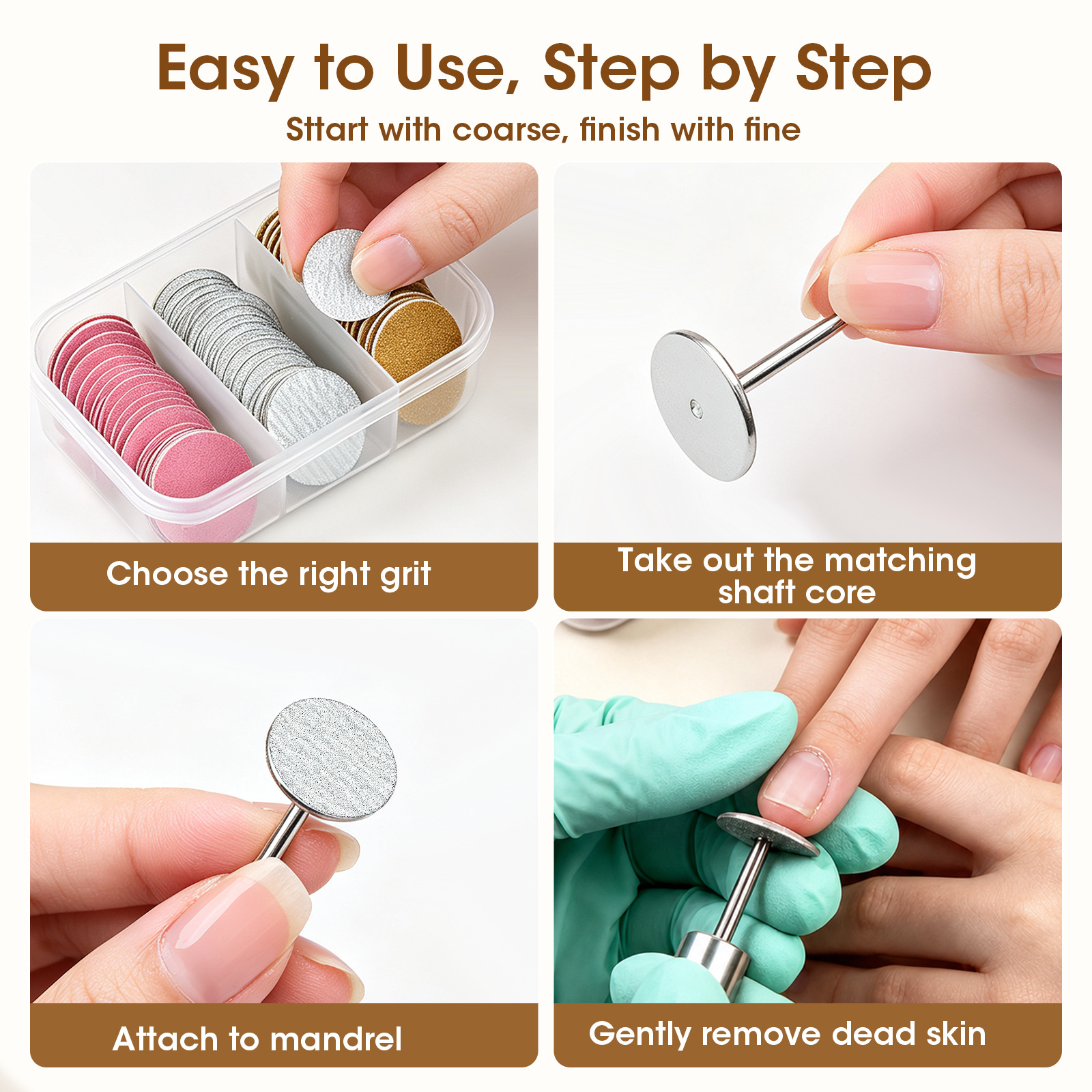 nail scrub set nail trimming and polishing, foot scrap polishing tool - foot pad