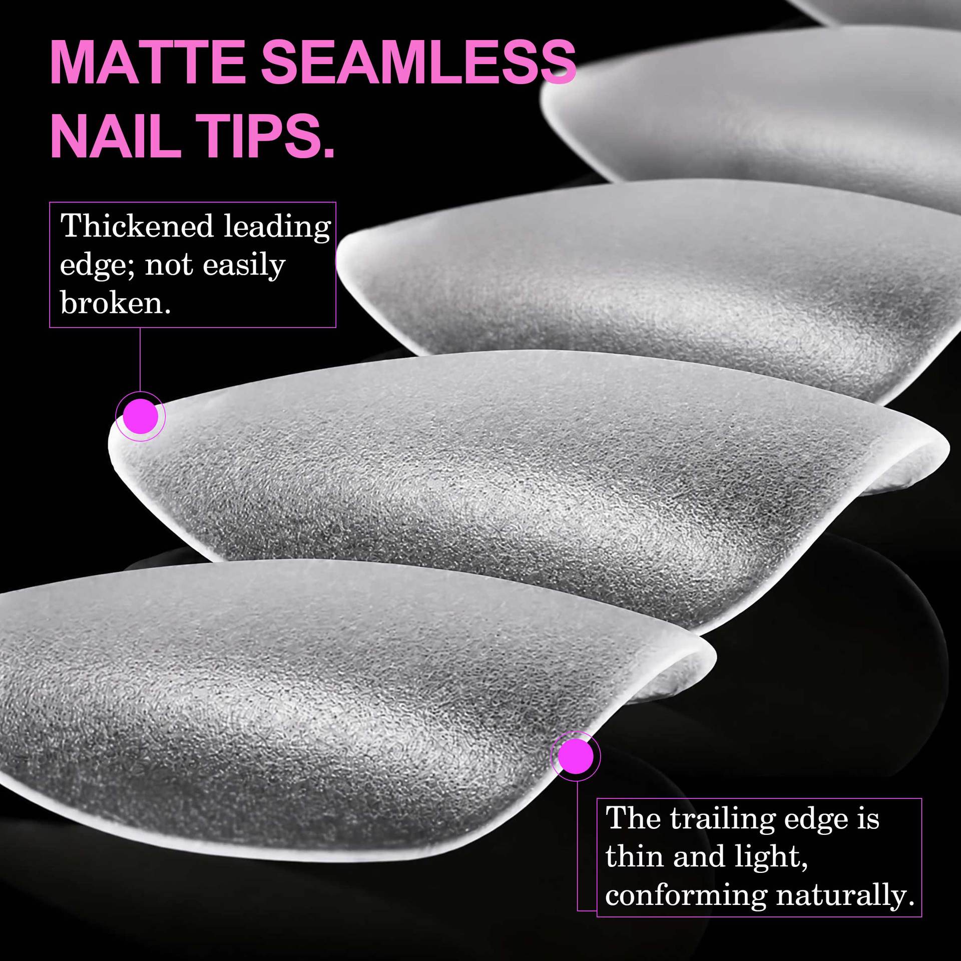 nail special frosted nail plate, flat nail compatible with standard size fake nail patches 300 piece