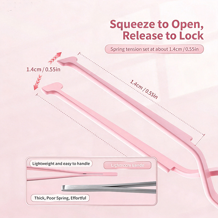 false eyelash tweezers, hand tools, stickers, flat head stainless steel clips